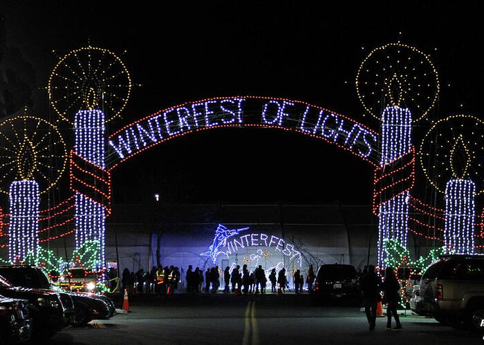 Winterfest Of Lights Greeting Card featuring the photograph Winterfest of Lights 2016 by Robert Banach