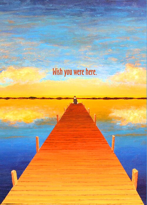 Greeting Cards Greeting Card featuring the mixed media Wish - Pier - Greeting Card by Thomas Blood