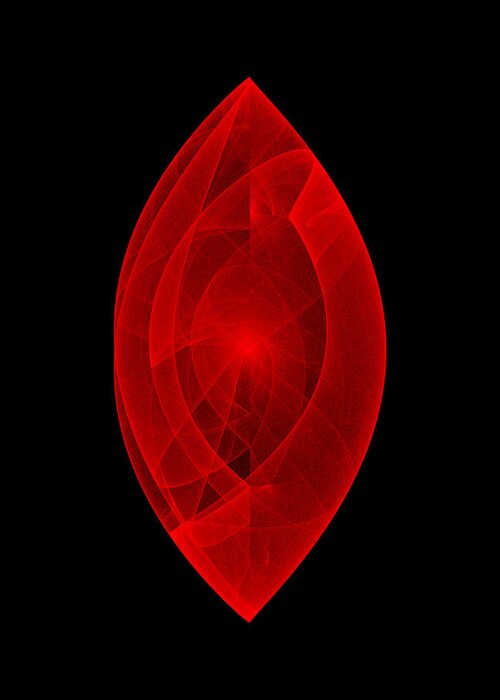 Strange Attractor Greeting Card featuring the digital art Within Stone IV by Robert Krawczyk