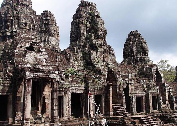 Unesco Greeting Card featuring the photograph Wonderful Architecture Of Bayon's by Endless Utopian Pursuit