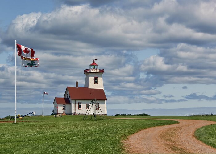 Prince Edward Island Greeting Card featuring the photograph Wood Islands Lighthouse - 2 - PEI by Nikolyn McDonald