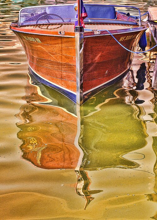 Chris-craft Greeting Card featuring the photograph Wooden Boat by Rod Melotte