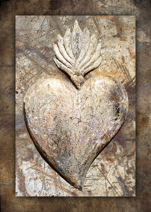Heart Greeting Card featuring the photograph Wooden Heart by Carol Leigh