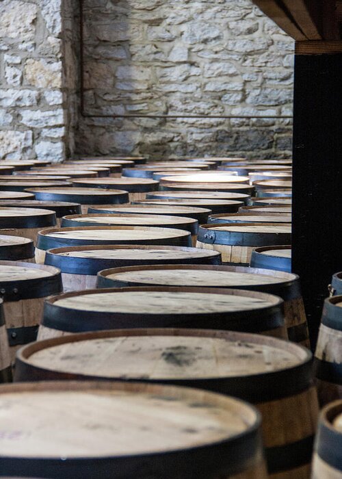 Kentucky Greeting Card featuring the photograph Woodford Reserve Barrels by John Daly