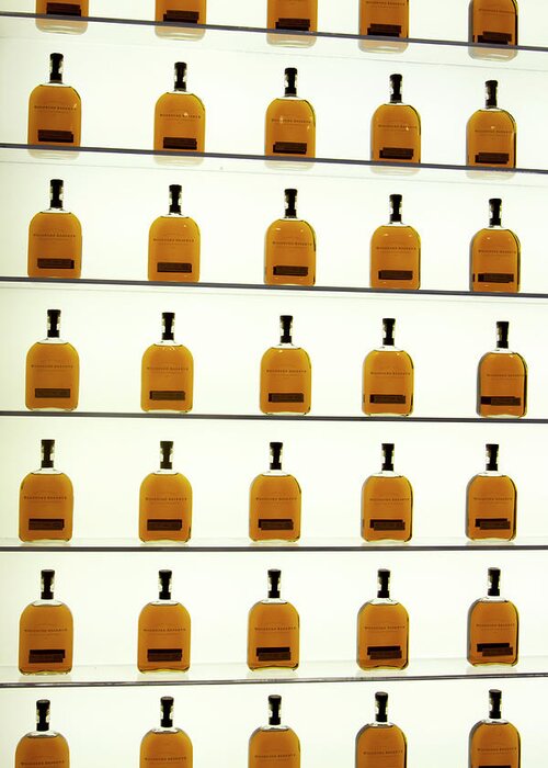 American Greeting Card featuring the photograph Woodford Reserve Visitors Center bottle display by Karen Foley