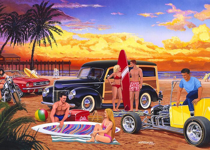 Adult Greeting Card featuring the photograph Woody Beach by MGL Meiklejohn Graphics Licensing