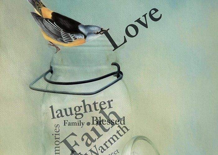 Bird Greeting Card featuring the photograph Love by Robin-Lee Vieira