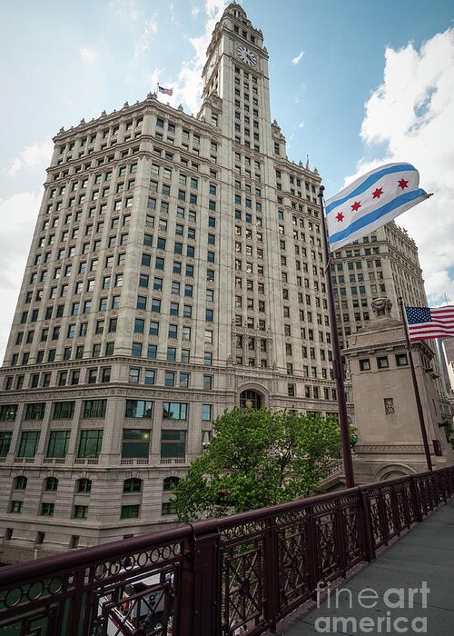 Chicago Greeting Card featuring the photograph Wrigley Building by David Levin