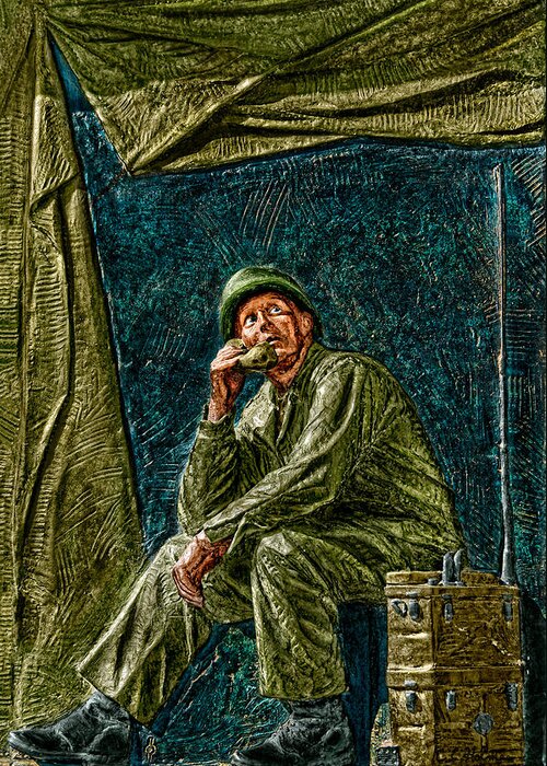 National Wwii Memorial Greeting Card featuring the photograph WWII Radioman by Christopher Holmes