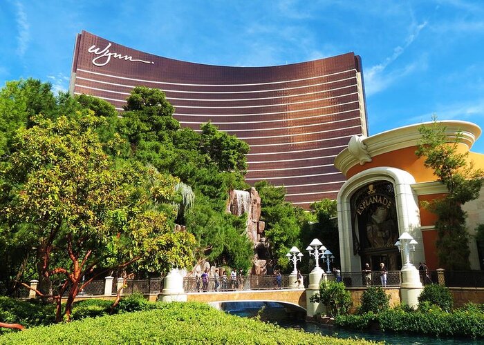 Hotels Greeting Card featuring the photograph Wynn Las Vegas by Vijay Sharon Govender