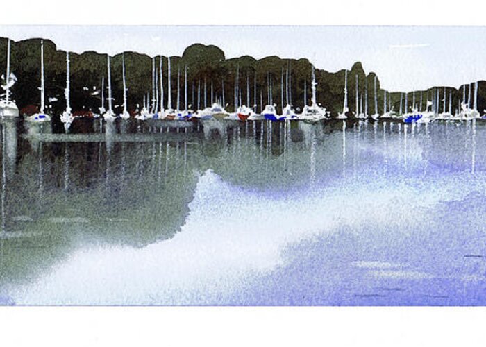 Yachts Greeting Card featuring the painting Yachts Tarbert iv by Paul Dene Marlor