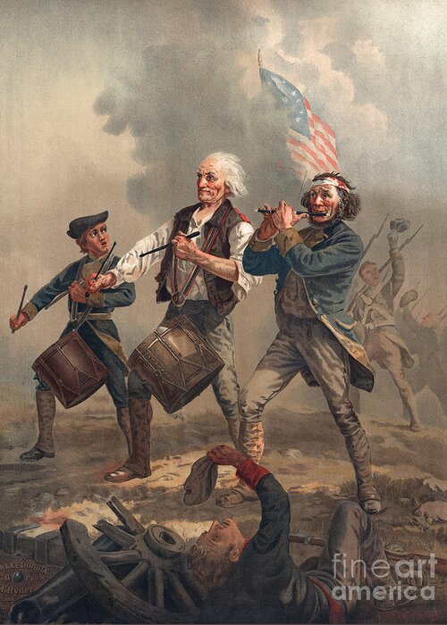 Yankee Doodle Greeting Card featuring the painting Yankee Doodle or the Spirit of 76 by Archibald Willard