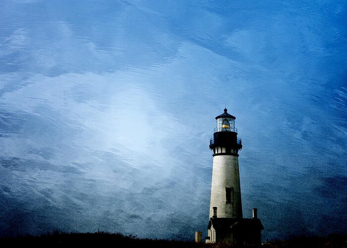 Yaquina Greeting Card featuring the photograph Yaquina Head Lighthouse by Carol Leigh