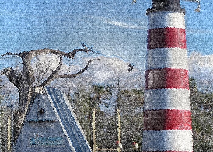 Lighthouse Greeting Card featuring the photograph Yardarm by Scott Heister