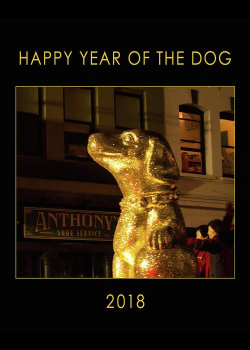 Year Of The Dog Greeting Card featuring the photograph Year of the Dog by Bonnie Follett