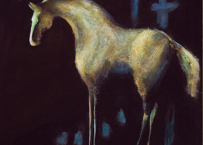 Horse Art Greeting Card featuring the painting Year of the Horse by Frances Marino