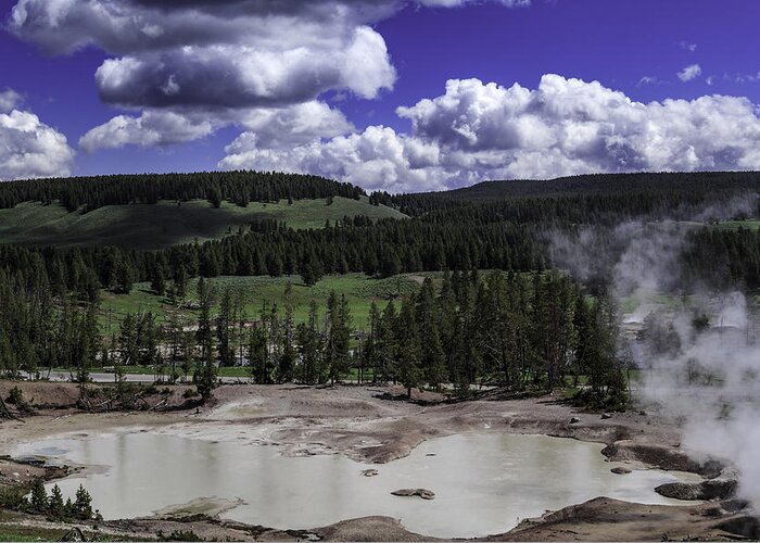 Yellowstone National Park Greeting Card featuring the photograph Yellowstone Tar Pits by Jason Moynihan