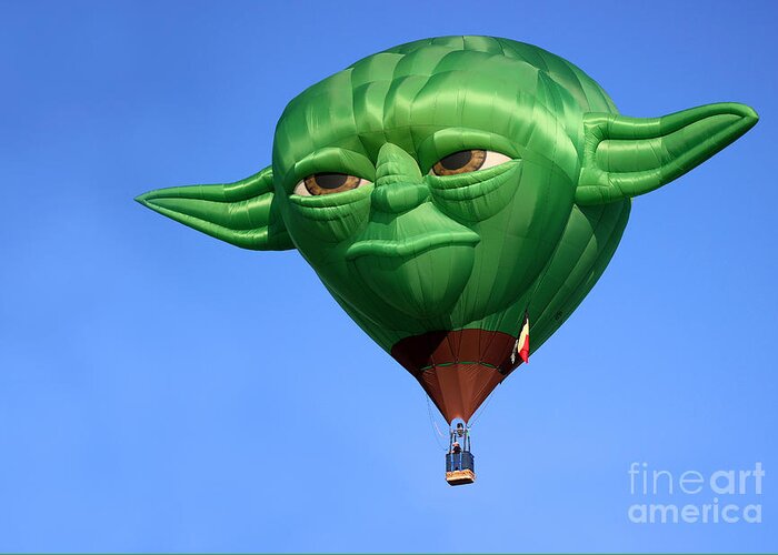 Colorful Greeting Card featuring the photograph Yoda in the Sky by Karen Adams