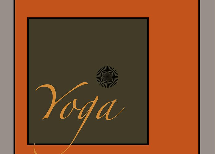 Artistic Greeting Card featuring the digital art Yoga by Kandy Hurley