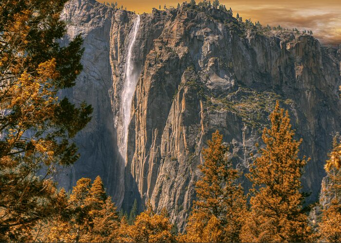 Landscape Greeting Card featuring the photograph Yosemite in Fall by Michael Cleere