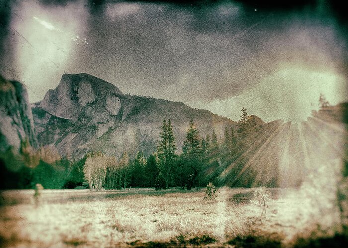 Yosemite Greeting Card featuring the photograph Yosemite Valley Half Dome Collodion by Lawrence Knutsson