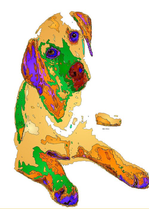 Dog Greeting Card featuring the digital art You and Me Forever. Pet Series by Rafael Salazar