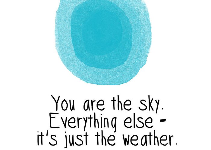 Sky Greeting Card featuring the digital art You Are The Sky by Linda Woods