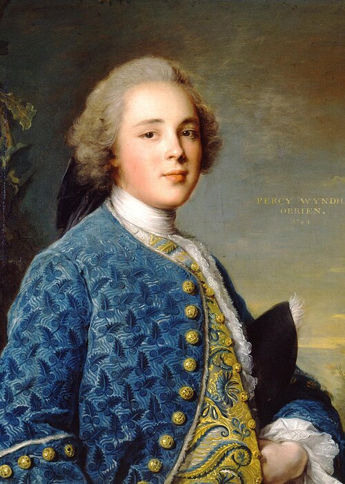 Jean-marc Nattier Greeting Card featuring the painting Young Boy Percy Wyndham by MotionAge Designs