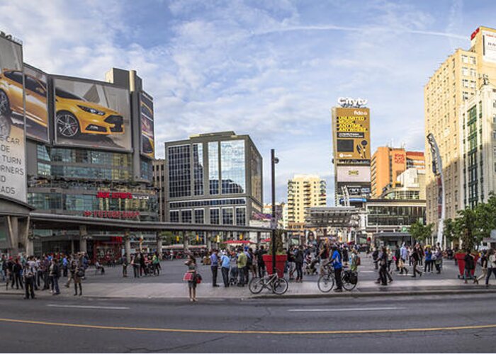 Yonge Dundas Square Greeting Card featuring the photograph Young-Dundas Square in Toronto Canada by John McGraw
