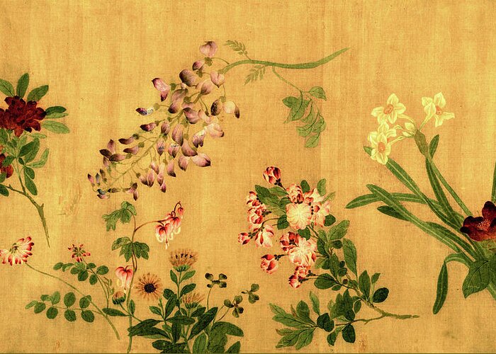 The Hundred Flowers Greeting Card featuring the photograph Yuan's Hundred Flowers by S Paul Sahm