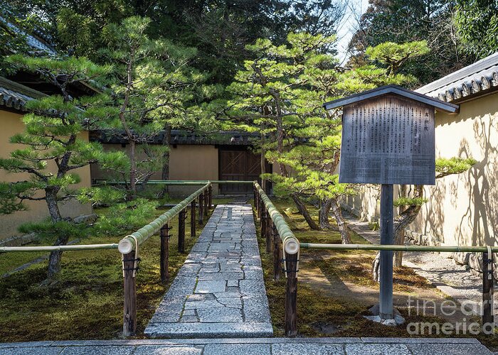 Zen Greeting Card featuring the photograph Zen Garden, Kyoto Japan by Perry Rodriguez