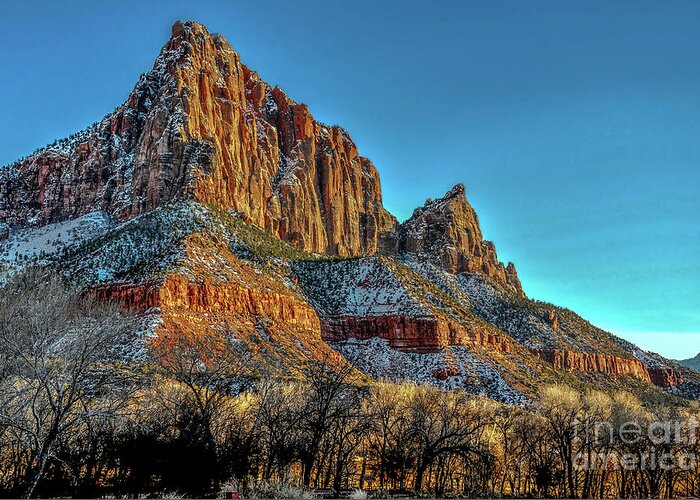 Zion National Park Greeting Card featuring the photograph Zion Sunset by David Meznarich