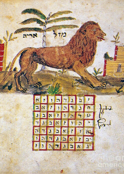 1716 Greeting Card featuring the photograph Zodiac Sign: Leo, 1716 by Granger