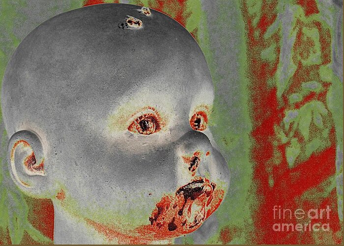Zombie Greeting Card featuring the photograph Zombie Baby by Beverly Shelby