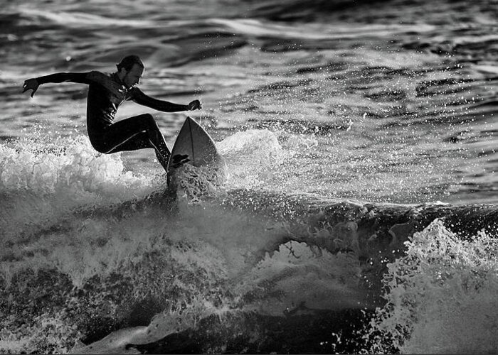 Surf Greeting Card featuring the photograph ~~ -/- ~~~~ by Eyal Bussiba