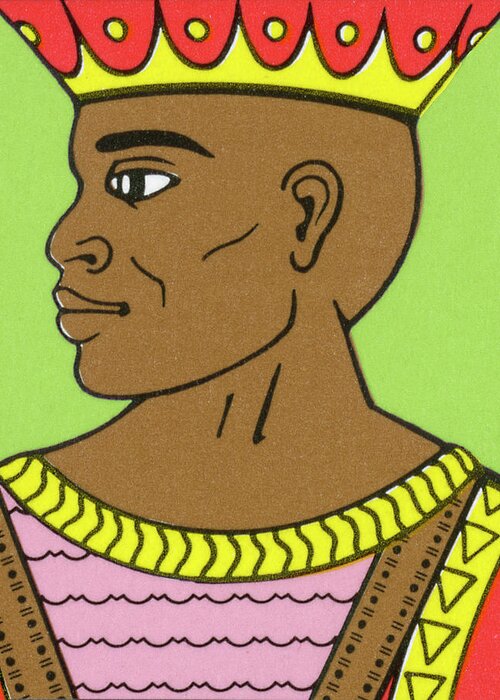 Adult Greeting Card featuring the drawing African King #1 by CSA Images