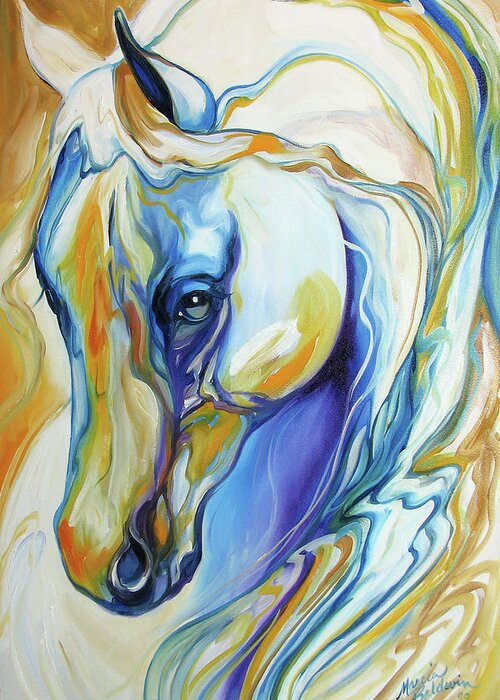 Arabian Greeting Card featuring the painting Arabian Abstract #1 by Marcia Baldwin