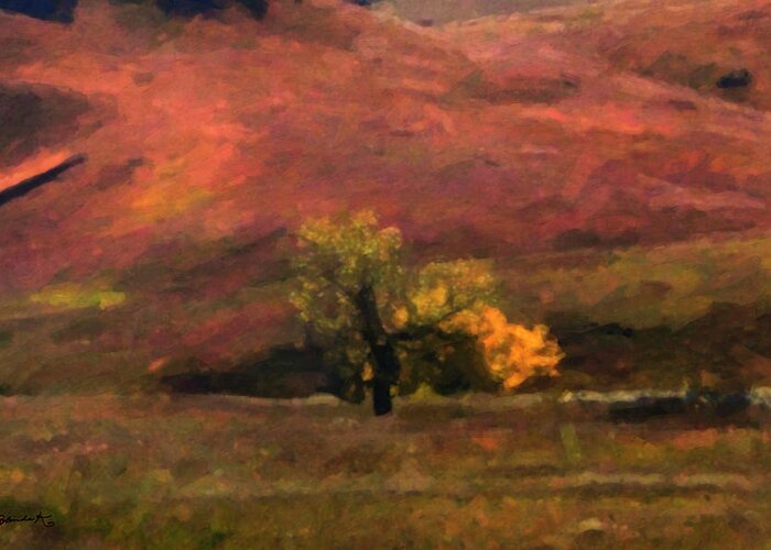 Landscapes Greeting Card featuring the painting Autumn #1 by Gerlinde Keating