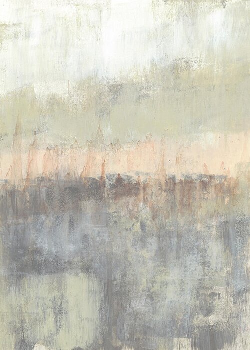 Abstract Greeting Card featuring the painting Blush Neutrals II #1 by Jennifer Goldberger