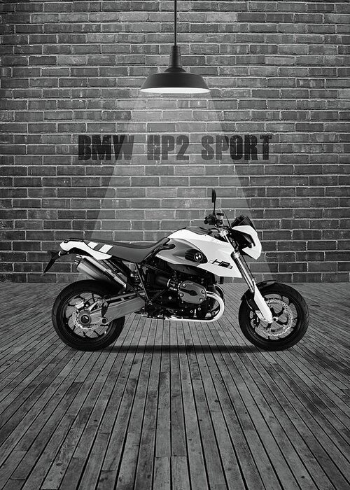 Bmw Greeting Card featuring the mixed media BMW HP2 Sport Red Wall by Smart Aviation