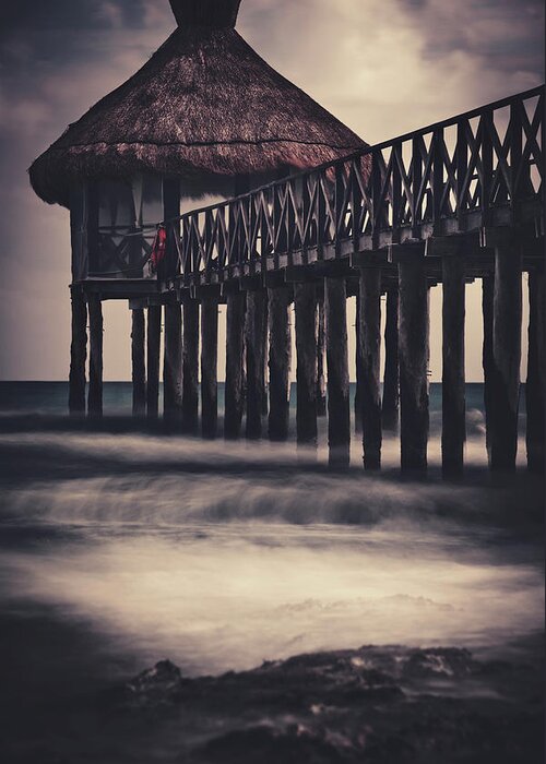 Water's Edge Greeting Card featuring the photograph Boardwalk #1 by Mmeemil