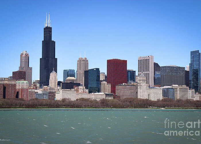 Chicago Greeting Card featuring the photograph Chicago Skyline by Veronica Batterson