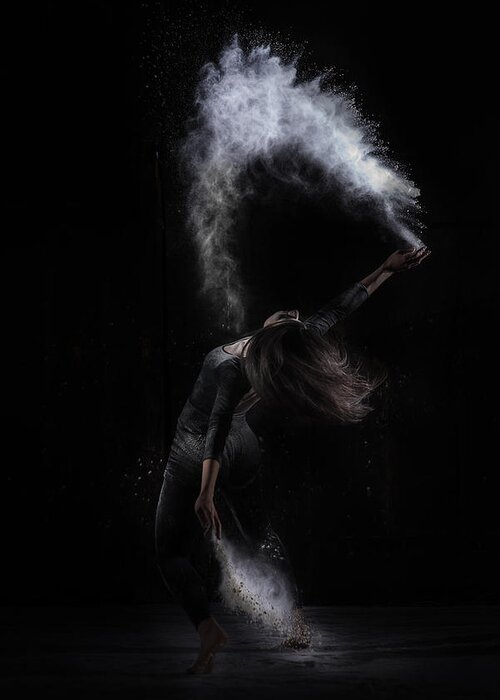 Dancer Greeting Card featuring the photograph Flour Dance. #1 by Cesare Sent