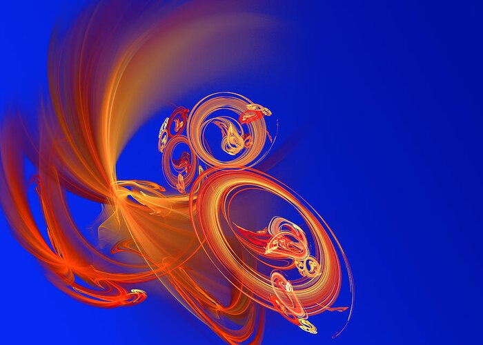 Motion Greeting Card featuring the digital art Frantic #1 by Werner Hilpert