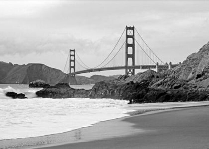 Panoramic Greeting Card featuring the photograph Golden Gate Bridge, San Francisco #1 by Murat Taner