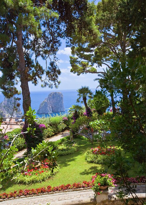 Scenics Greeting Card featuring the photograph Italy, Campania, Capri Island, Capri #1 by Maremagnum