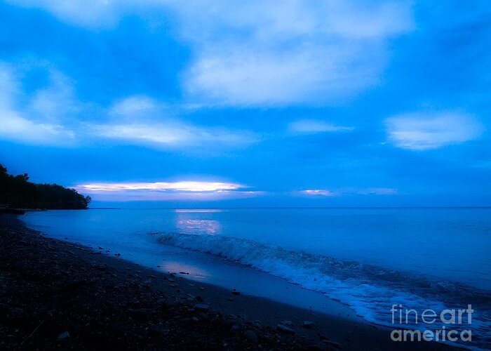 Lake Erie Blues Greeting Card featuring the photograph Lake Erie Blues #1 by Michael Krek