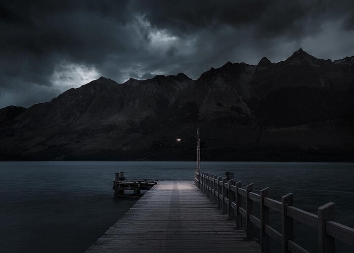 Landscape Greeting Card featuring the photograph Light In The Darkness #1 by Richard Vandewalle