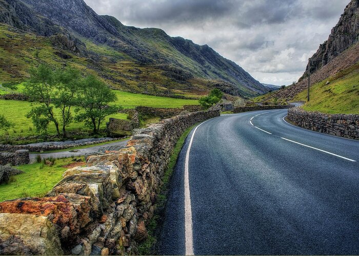 Snowdonia Greeting Card featuring the photograph Llanberis Pass #1 by Ian Mitchell