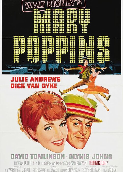 1960s Greeting Card featuring the photograph Mary Poppins -1964-. #1 by Album